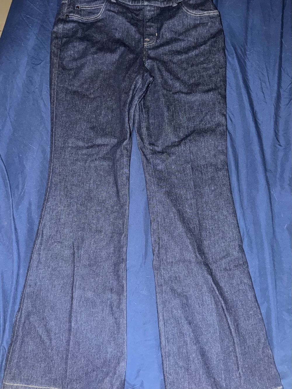 SPANX Dark Blue Denim Boot-Cut Jeans